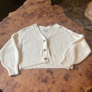 Oatmeal cardigan, cropped cardigan, non itchy cardigan, off white cardigan